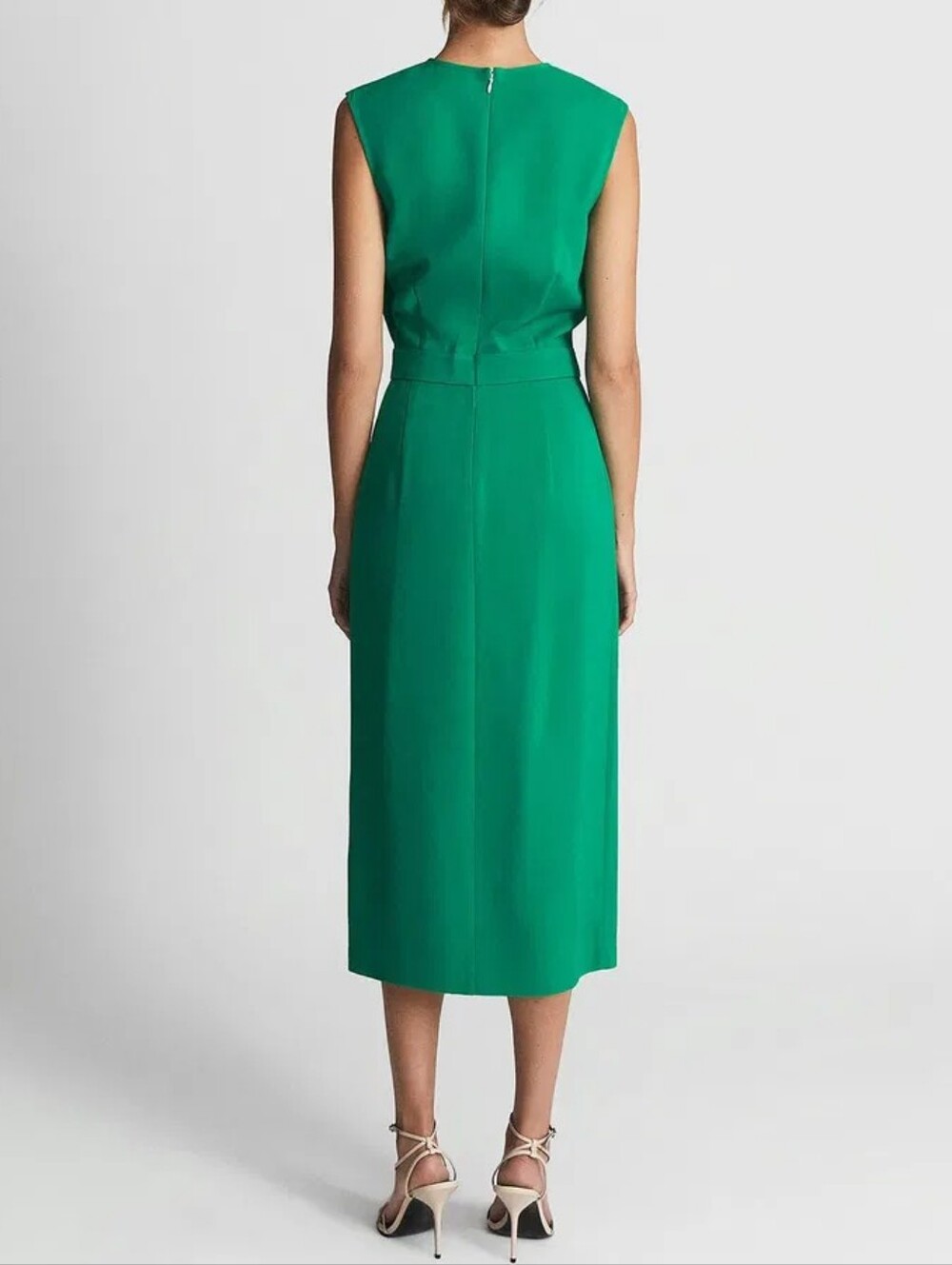 NWT REISS | $330 Layla Wrap Over Midi Dress - Picture 9 of 10
